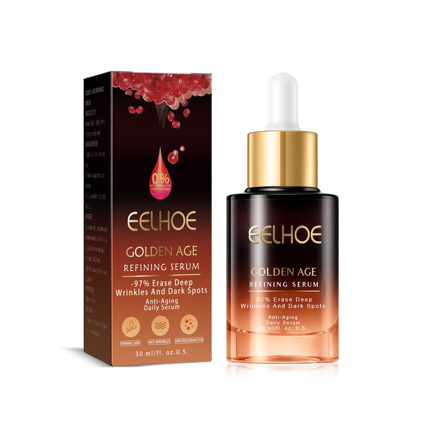 EELHOE Lightens wrinkles, moisturizes skin, brightens skin tone, anti-aging serum